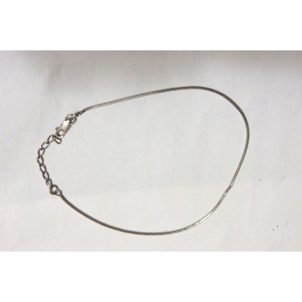 VINTAGE STERLING SILVER BRACELET SNAKE PATTERN 9 INCHES LONG
